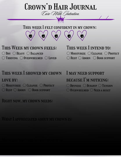 Crown'd Hair Journal Digital Download