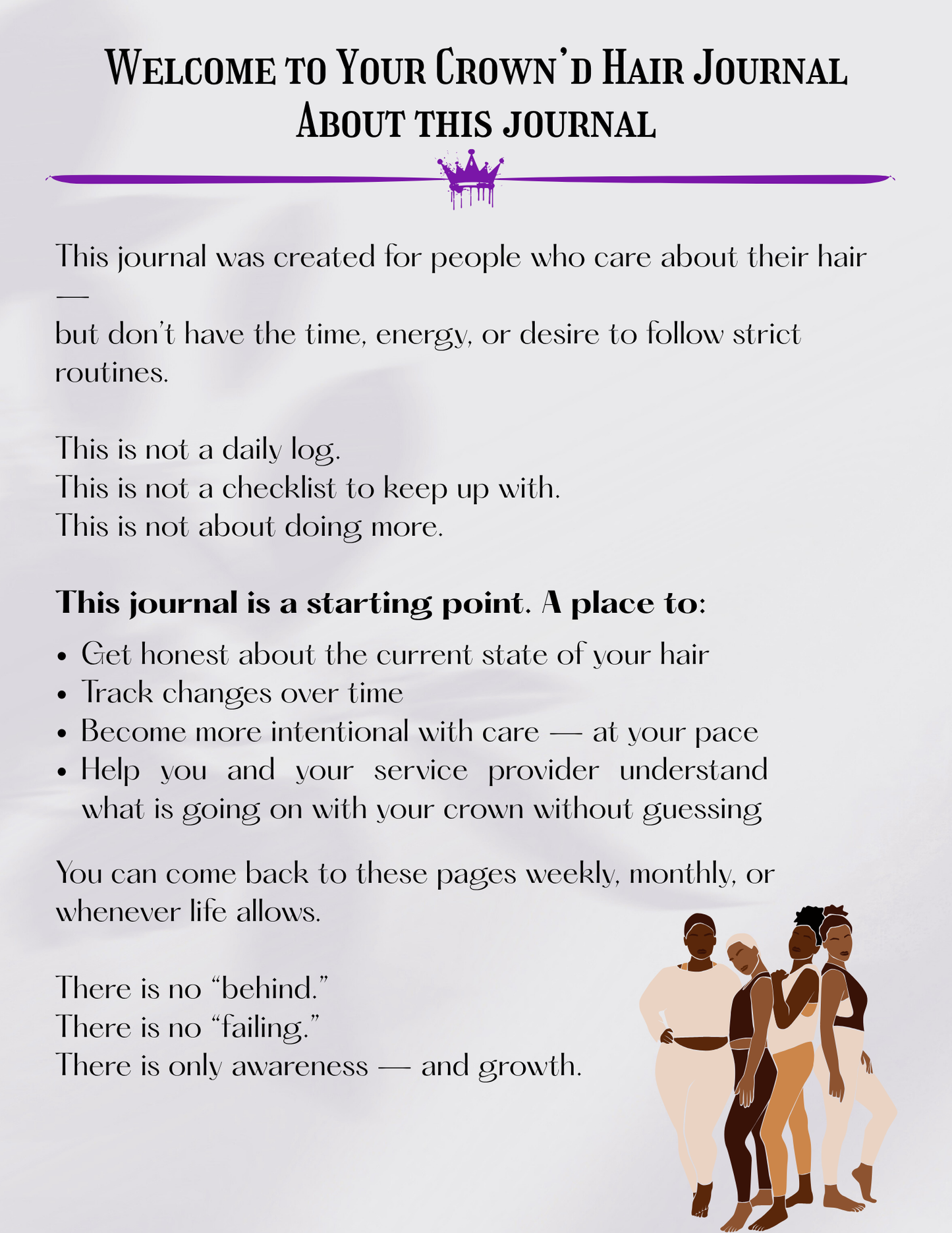 Crown'd Hair Journal Digital Download